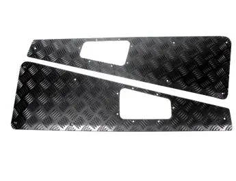 Traanplaat Set spatbordbovenzijden - zwart - incl. RVS-bevestigingsmateriaal - Defender vanaf 2007 Top-Angebot