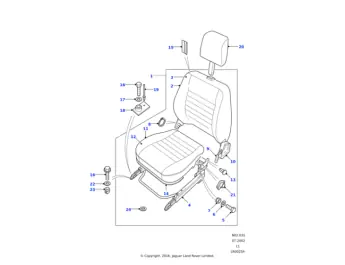 Saisonangebot LAND ROVER COVER AND PAD FRONT SEAT BACK leather black