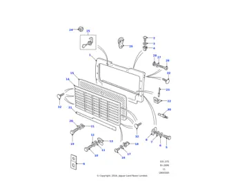 Met airconditioning TD5, TD4, plastiek Frame-grille-radiateur, NEW TAKE OFF ORIGINAL LAND ROVER Geprüft