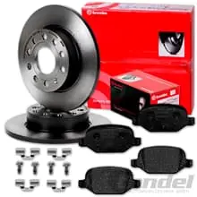 brembo BREMSSCHEIBEN + BELÄGE HINTEN passend für FIAT 500 + ABARTH 500 595 695 Mega-Angebot