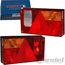 2x KNOTT HECKLEUCHTE SET MULTIPOINT 1 RÜCKLICHT RÜCKLEUCHTE mit RFS PKW ANHÄNGER Abverkauf