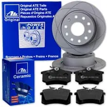 Solange Der Vorrat Reicht ATE PowerDisc BREMSSCHEIBEN+ CERAMIC BELÄGE HINTEN für VW GOLF 6 AUDI A3 OCTAVIA