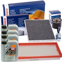BOSCH FILTERSET+LIQUI MOLY 5W30 ÖL FÜR SMART 451+BRABUS CABRIO COUPE 61-102 PS Bestpreis