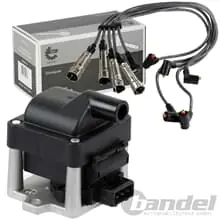 Saisonangebot SKV ZÜNDSPULE + ZÜNDKABELSATZ für SEAT IBIZA 2 CORDOBA VW CADDY 2 GOLF 3 POLO 6N