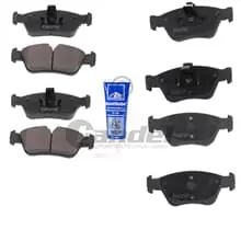Nur Für Kurze Zeit BREMSBELÄGE + PLASTILUBE VORNE + HINTEN passend für ROVER 75 / MG