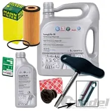 ÖL WECHSEL SET+6L VW MOTORÖL passend für AUDI VW SKODA 1.8 2.0 TFSI TSI R GTI RS Zertifiziert