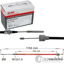 2x ALKO / BPW BREMSSEIL SEILZUG BOWDENZUG ANHÄNGER GLOCKE HL 930mm GL 1155mm Top-Angebot