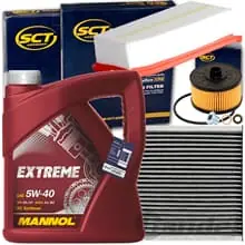 Zertifiziert FILTERSET+MANNOL 5W40 ÖL passend für RENAULT CLIO 4 CAPTUR DACIA LOGAN SANDERO