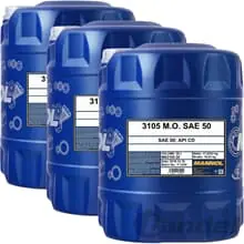 3x20L MANNOL M.O. SAE 50 MOTORÖL MINERALISCH passend für VOLVO B20 MACK EO-J LKW Neu