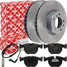 Neuheit FEBI BREMSSCHEIBEN Ø324mm + BELÄGE VORNE passend für BMW 5er E39 530i 535i 540i