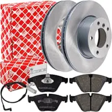 Nur Heute FEBI BREMSSCHEIBEN Ø324mm + BELÄGE + WK VORNE passend für BMW 5er E60 E61 6er