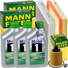 Begrenztes Angebot MANN INSPEKTIONSPAKET+3x1L DEXOS2 5W30 MOTORÖL passend für OPEL MERIVA A 1.3CDTI