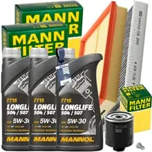 Sofort Bestellen MANN INSPEKTIONSKIT+3x1L MANNOL 504 5W30 ÖL passend für VW POLO 9N SKODA 1.4 16V