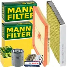 MANN FILTER INSPEKTIONSPAKET passend für AUDI Q2 A3 VW T-ROC GOLF 7 OCTAVIA 5E Garantierte Lieferung