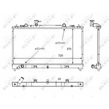 Neue Ware NRF KÜHLER WASSERKÜHLER passend für MAZDA 6 58381