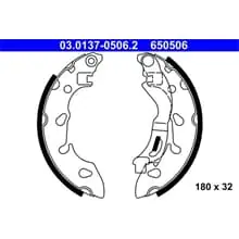ATE BREMSBACKEN-SATZ HINTERACHSE PASSEND FÜR FIAT 500 PANDA FORD KA Expressversand