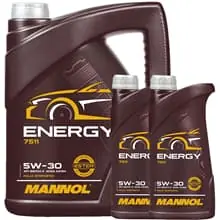 1x5L+2x1L MANNOL ENERGY 5W30 ÖL passend für VW 505.00 BMW LL-98 MB 229.3/5 Neuheit