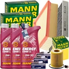 Letzte Chance MANN INSPEKTIONSPAKET+3L MANNOL NRG 5W-30 ÖL passend für VW POLO 6R SKODA 1.2