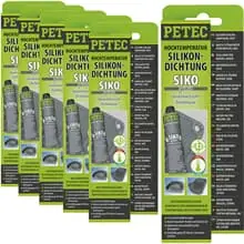 6x70mL PETEC HOCHTEMPERATUR-SILIKON-DICHTUNG GRAU DAUERELASTISCH SIKO DICHTMASSE Top-Angebot
