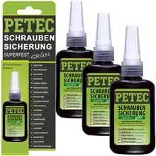 3x50g PETEC SCHRAUBENSICHERUNG SUPERFEST GRÜN GEWINDESICHERUNG FIX GEWINDE LAGER Wochenendangebot