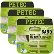 3x 3m PETEC KARO-BAND BUTYL WEIß 20mm SELBSTKLEBEND KNETBAR KAROSSERIE-DICHTBAND Schneller Versand