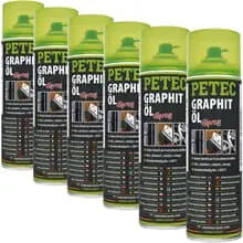 Neue Ware 6x500mL PETEC GRAPHIT-ÖL MULTIFUNKTION KRIECHÖL ROSTLÖSER SCHMIERSTOFF UNIVERSAL