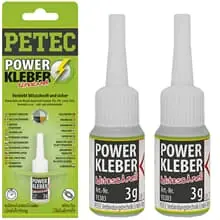2x3g PETEC POWER KLEBER UNIVERSAL SEKUNDENKLEBER BLITZSCHNELL KLEBSTOFF HOCHFEST Sofort Bestellen
