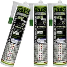 3x 290ml PETEC SCHEIBENKLEBER KARTUSCHE SCHEIBEN-KLEBER FRONTSCHEIBE PRIMERLOS Neu Im Sortiment