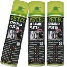 3x 500 mL PETEC KERAMIK PASTEN SPRAY HOCHTEMPERATUR BREMSEN MULTIMONTAGE PASTE Begrenztes Angebot