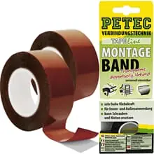 Sale 2x 2m PETEC MONTAGEBAND DOPPELSEITIGES HOCHLEISTUNGS-KLEBEBAND TRANSPARENT