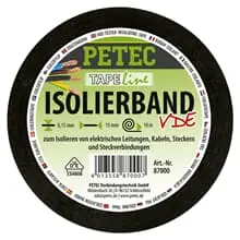 10m PETEC ISOLIERBAND VDE ELEKTRIKER ISOBAND KABEL KLEBEBAND 15mm MULTI TAPE Zertifiziert