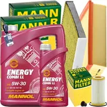 Sichere Zahlung MANN INSPEKTIONSPAKET+6L MANNOL NRG 5W-30 ÖL passend für AUDI A3 SEAT LEON 5F