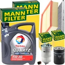 Direktkauf MANN INSPEKTIONSPAKET+5L TOTAL 5W-30 MOTORÖL passend für VW PASSAT B5 3B2 TDI